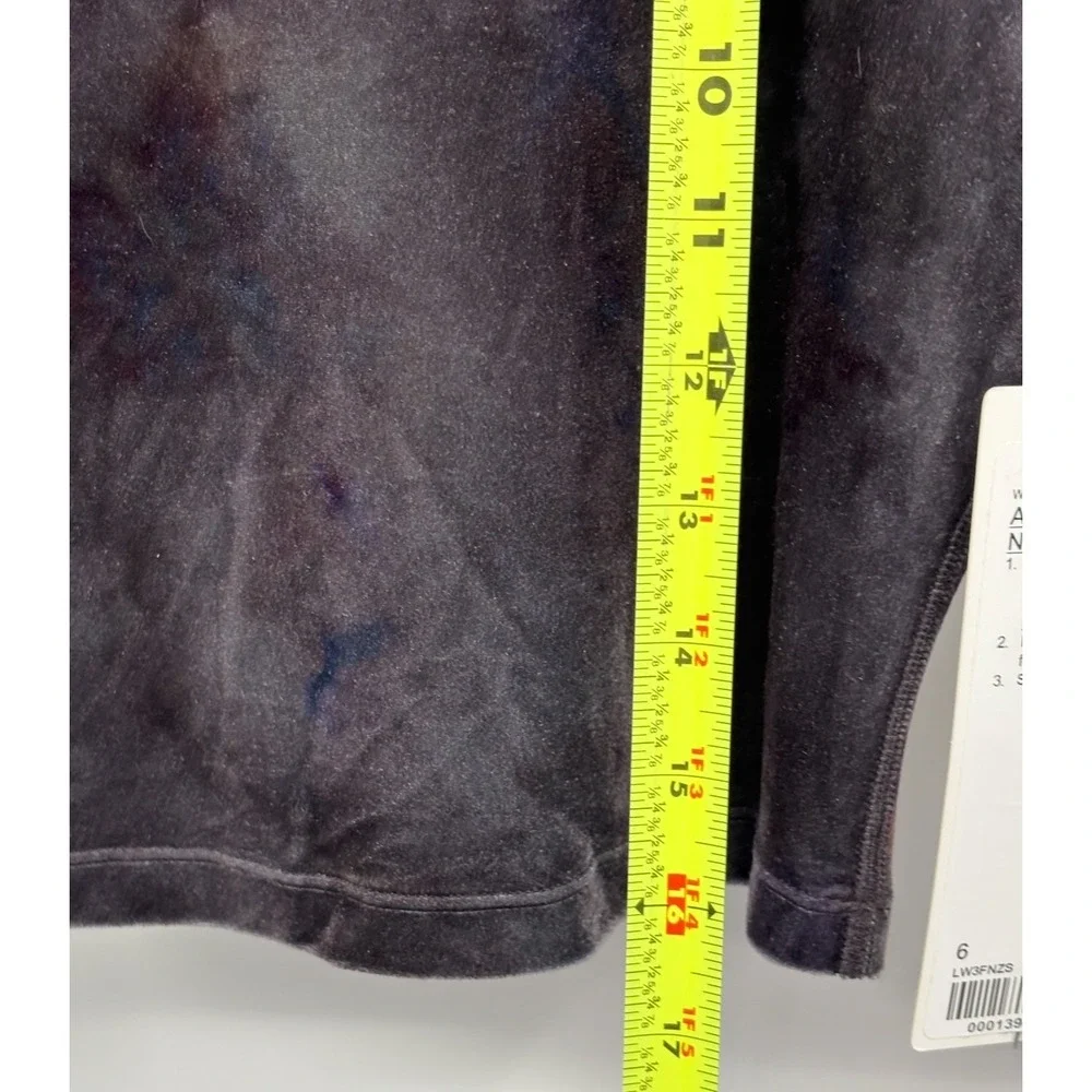 New Lululemon Crop Top All Aligned Mock Neck Velour Interstellar Gray Galaxy 6‎